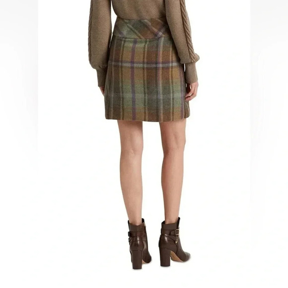 Lauren by Ralph Lauren plaid fringe trim mini skirt sz 16 W - Picture 10 of 10